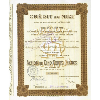 Crédit du Midi pour la Viticulture et le Commerce