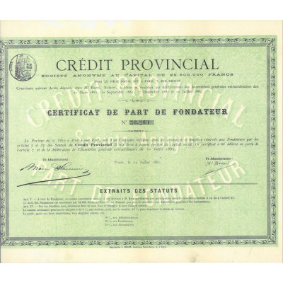 Crédit Provincial (Certif)