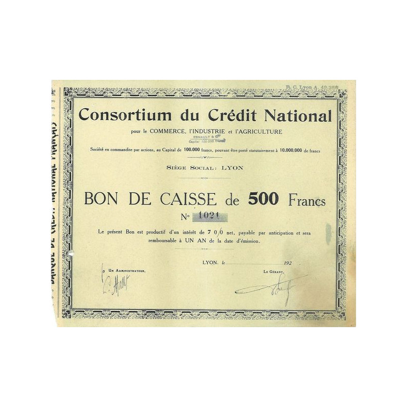 Consortium du Crédit National pour le Commerce l'Industrie et l'Agriculture