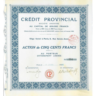 Crédit Provincial (Act) 1926
