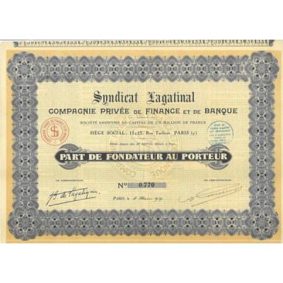 Syndicat Lagatinal Compagnie Privée de Finance et de Banque