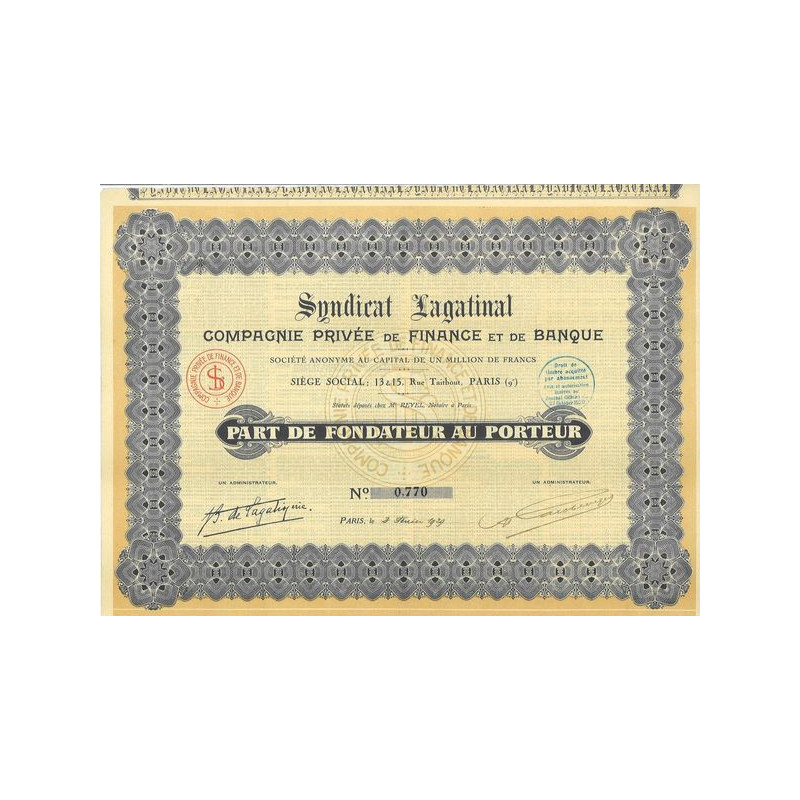 Syndicat Lagatinal Compagnie Privée de Finance et de Banque