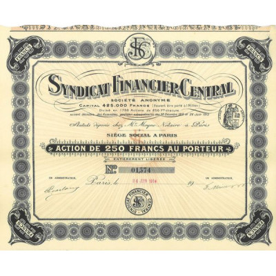 Syndicat Financier Central (Act 250 F)