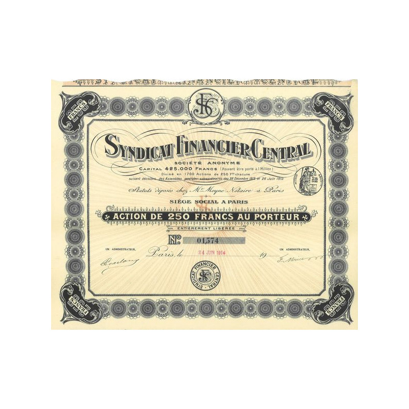 Syndicat Financier Central (Act 250 F)
