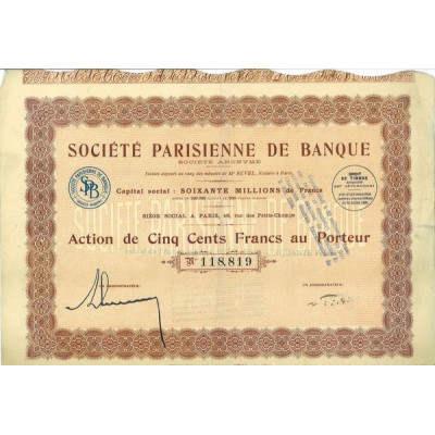 Société Parisienne de Banque (Act)