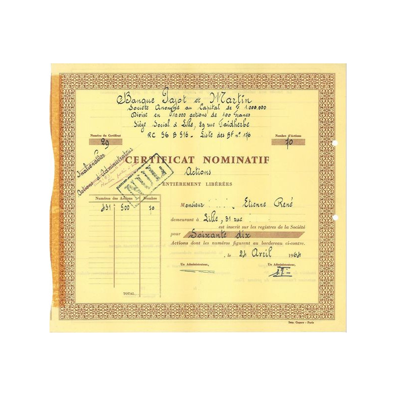 Banque Pajot et Martin