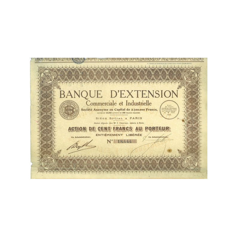 Banque d'Extension Commerciale et Industrielle (1935)