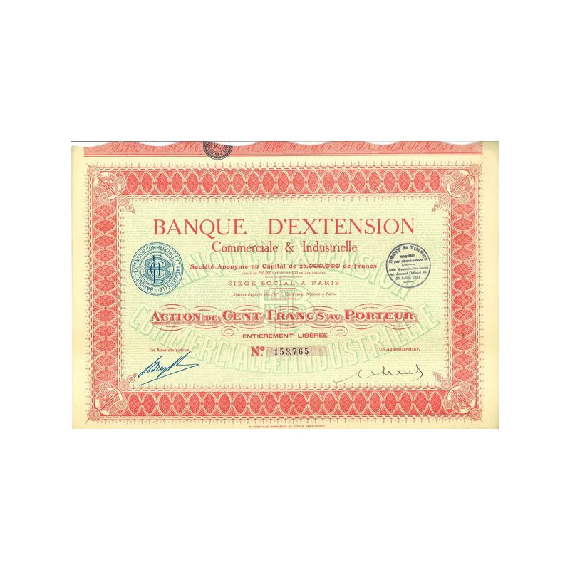 Banque d'Extension Commerciale et Industrielle (1931)