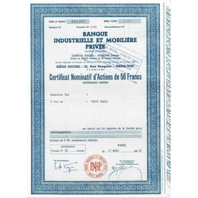 Banque Industrielle et Mobilière Privée