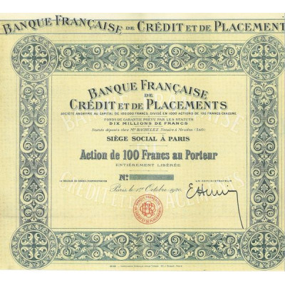 Banque Française de Crédit et de Placements (blanquette)