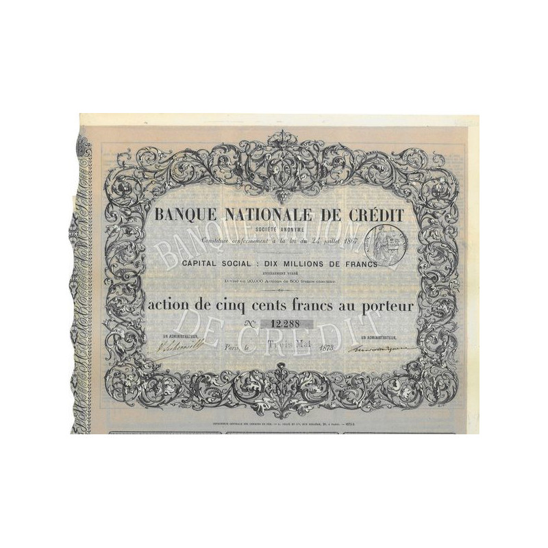 Banque Nationale de Crédit (1873)