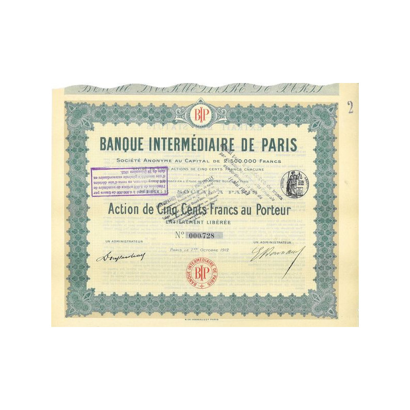 Banque Intermédiaire de Paris (1912)