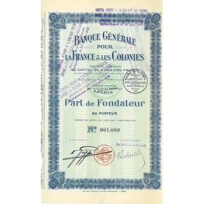 Banque Générale pour la France et les Colonies (PF)