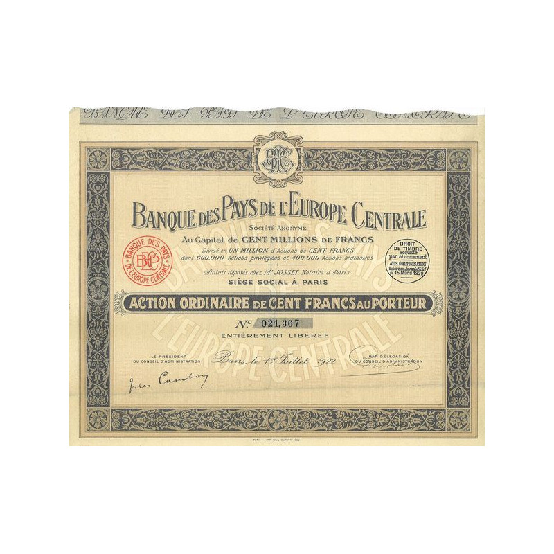 Banque des Pays de l'Europe Centrale