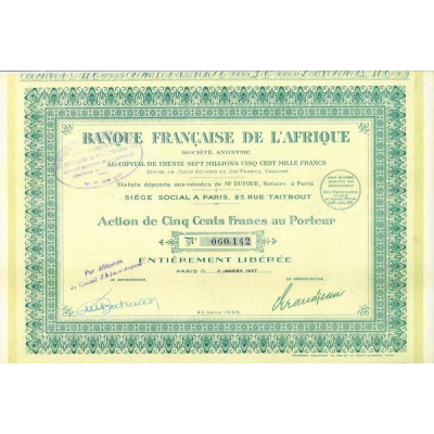 Banque Française de l'Afrique (1927)