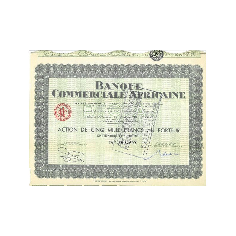 Banque Commerciale Africaine (modèle 2)