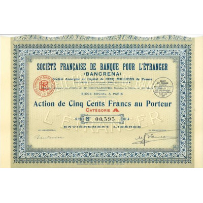 Société Française de Banque pour l'Etranger (Bancrena)