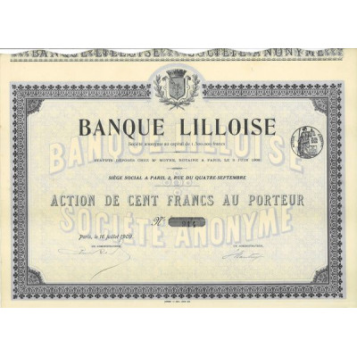 Banque Lilloise (Act 100 F)