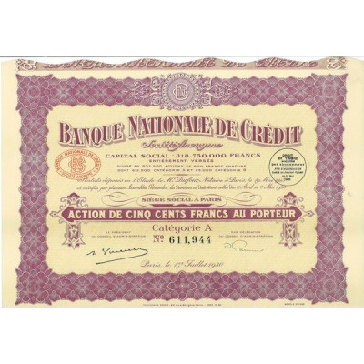 Banque Nationale de Crédit (1930)