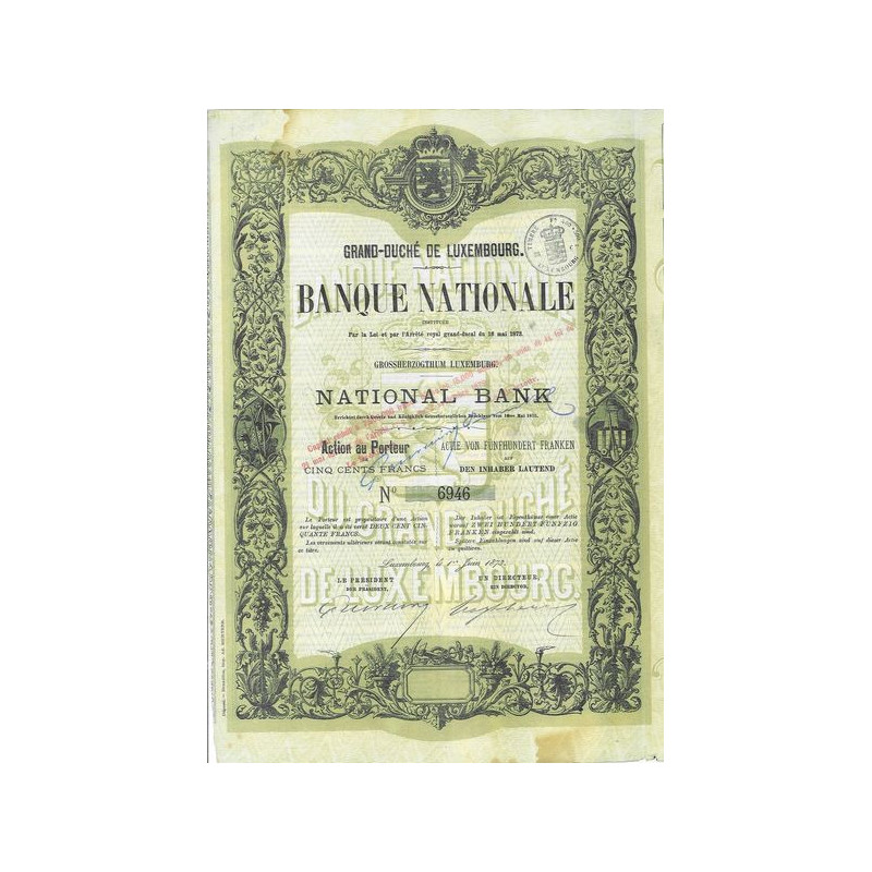 Banque Nationale Grand Duché de Luxembourg