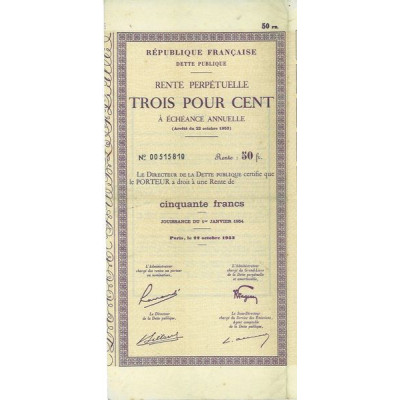 Rente Perpétuelle 3 %