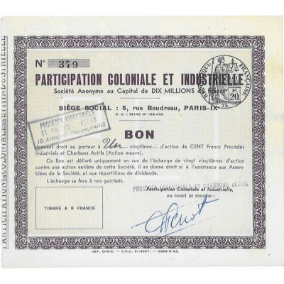 Participation Coloniale et Industrielle