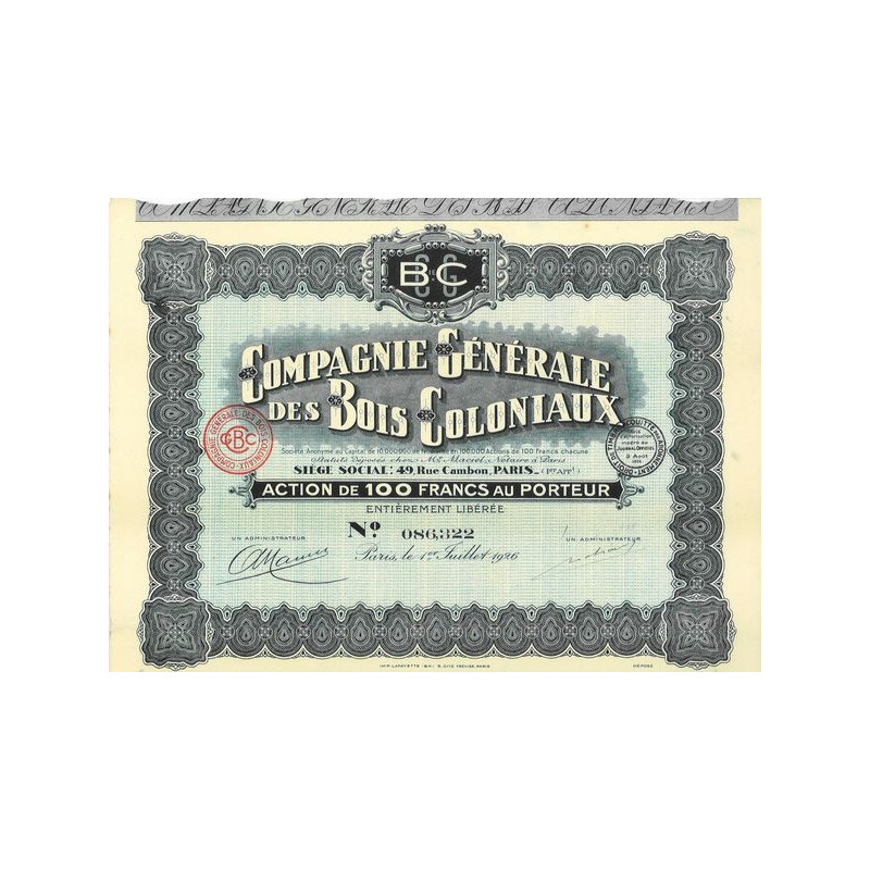 Compagnie Générale des Bois Coloniaux
