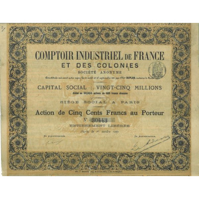 Comptoir Industriel de France et des Colonies