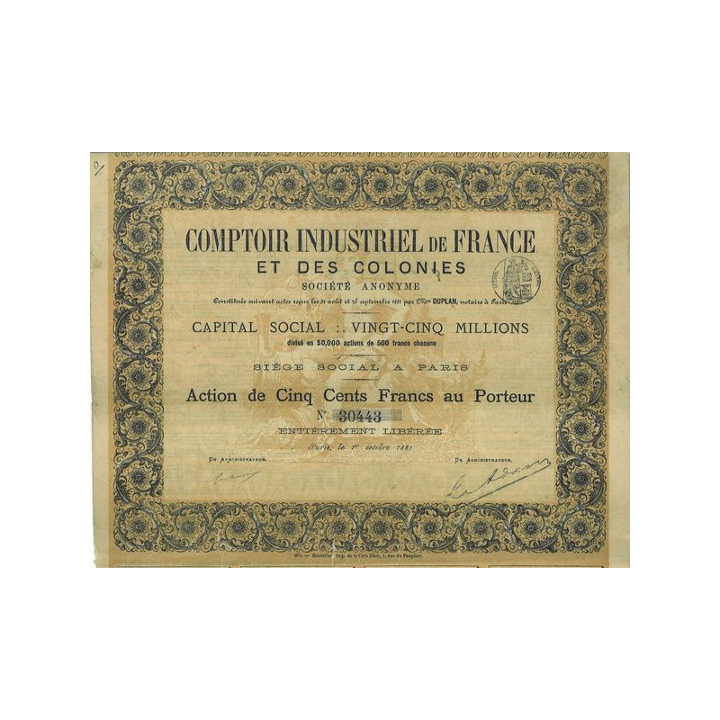 Comptoir Industriel de France et des Colonies