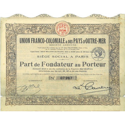 Union Franco-Coloniale et des Pays d'Outre-Mer