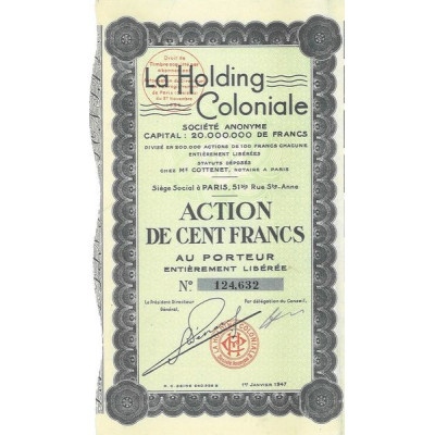 La Holding Coloniale (Act)(1947)