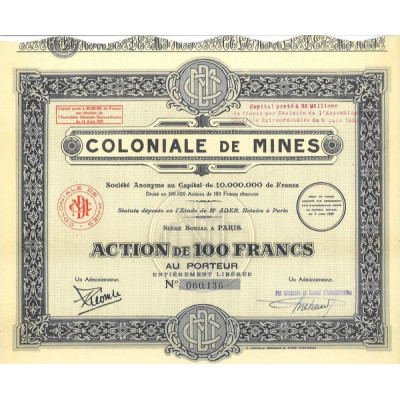 Coloniale de Mines (Act)