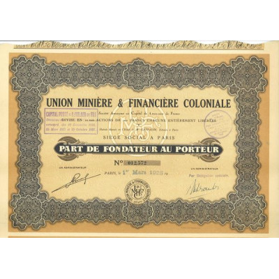 Union Minière & Financière Coloniale (PF)