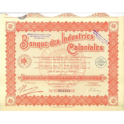 Banque des Industries Coloniales (Act)