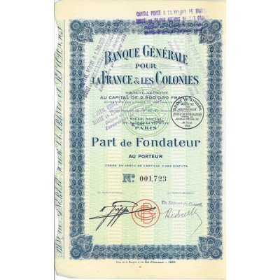 Banque Générale pour la France & les Colonies (PF)