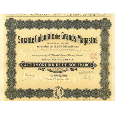 Société Coloniale des Grands Magasins