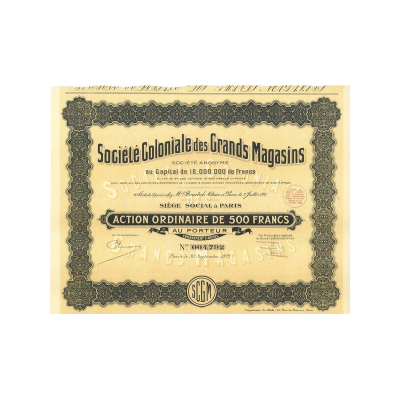 Société Coloniale des Grands Magasins