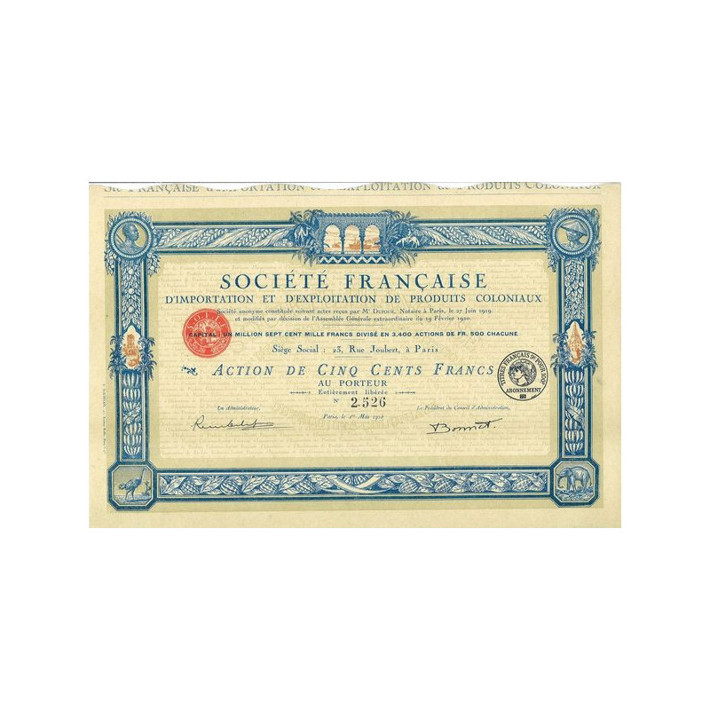 Société Française d'Importation et d'Exploitation de Produits Coloniaux