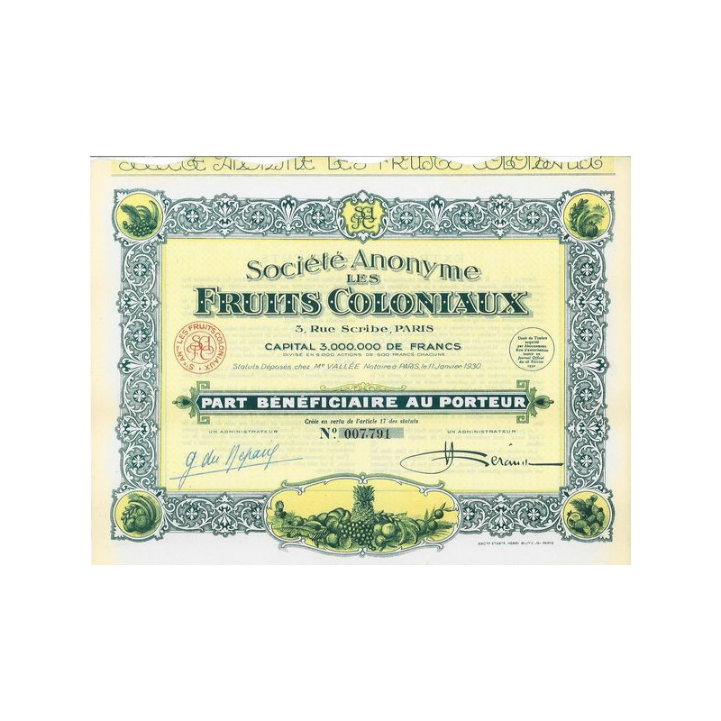 Société Anonyme des Fruits Coloniaux