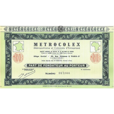 Metrocolex (Métropolitaine et Coloniale d'Entreprises)
