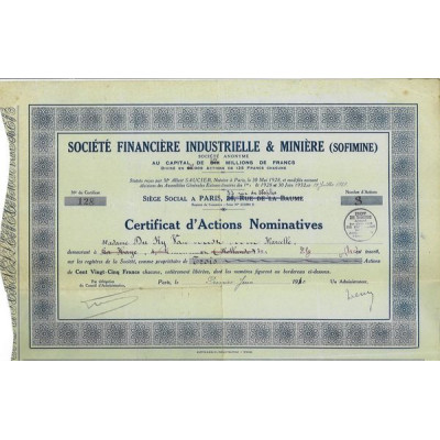 Société Financière Industrielle & Minière (SOFIMINE)
