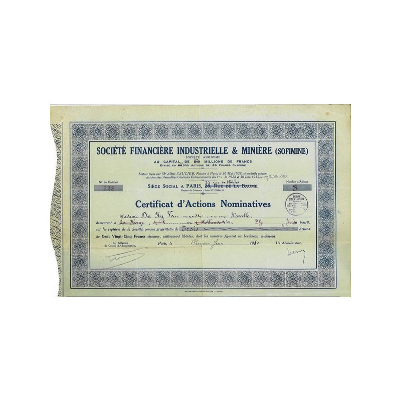 Société Financière Industrielle & Minière (SOFIMINE)
