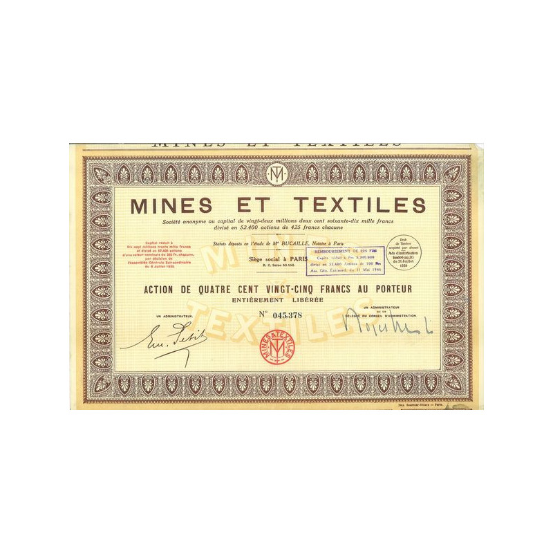 Mines et Textiles (Act 425 F)