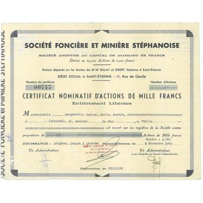 Société Foncière et Minière Stéphanoise