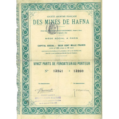 Société Anonyme Française des Mines de Hafna