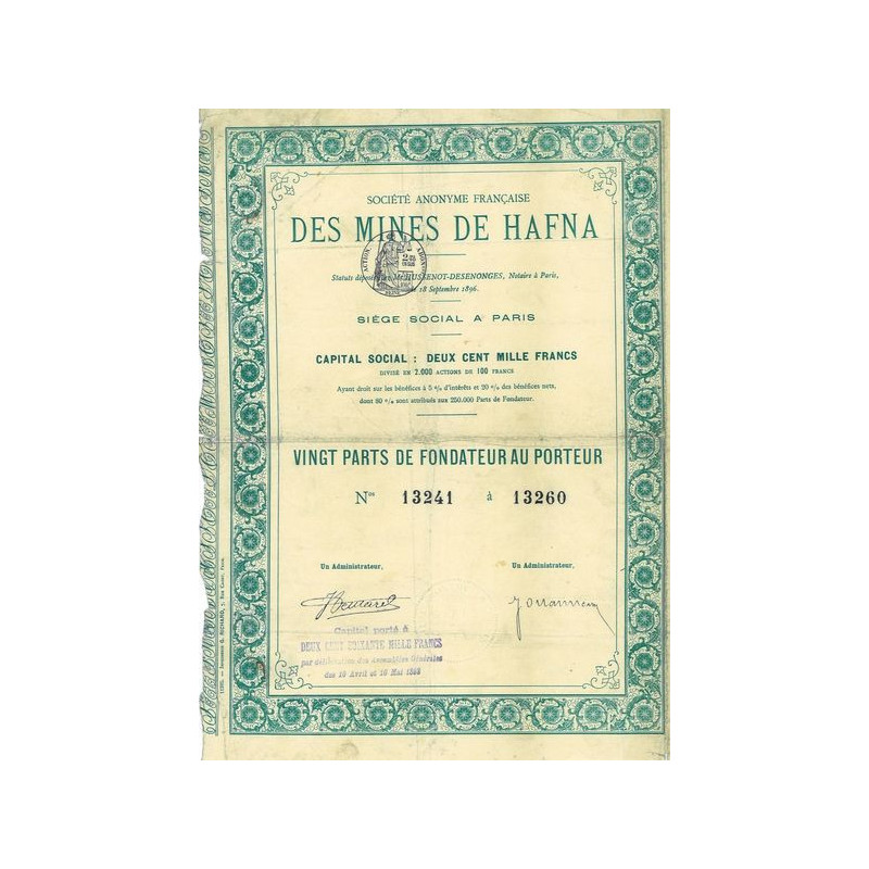 Société Anonyme Française des Mines de Hafna