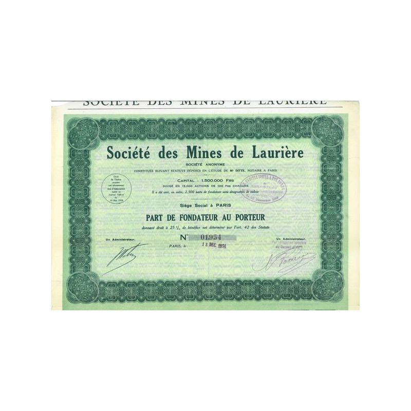 Société des Mines de Laurière (PF)