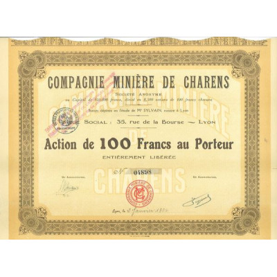 Compagnie Minière de Charens (Act)