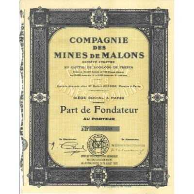 Compagnie des Mines de Malons (PF)