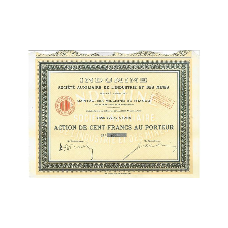 Indumine - Société Auxiliaire de l'Industrie et des Mines (Act)